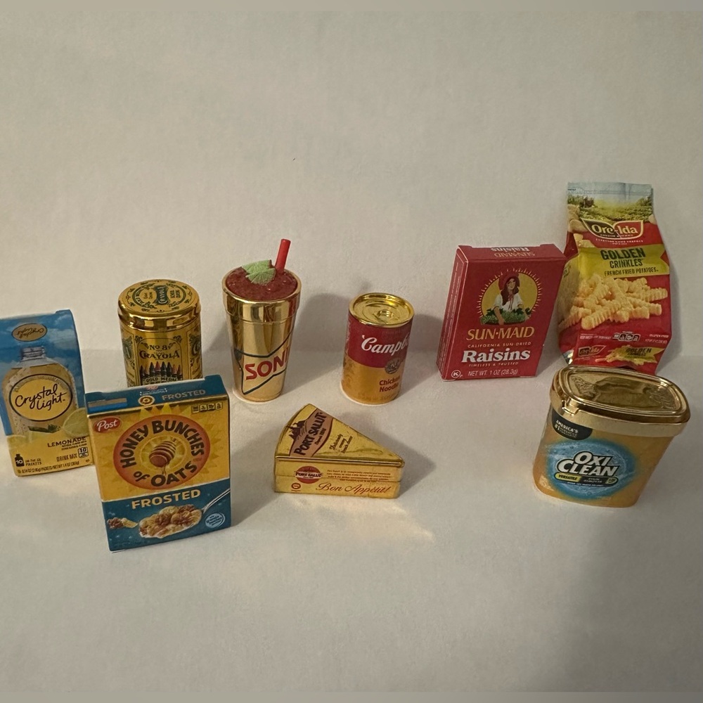 Gold Mini Brands - set of 9